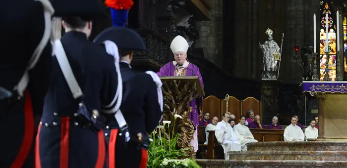 Scola funerali | Un momento dei funerali al Duomo di Milano | Arcidiocesi di Milano