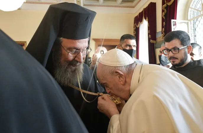 Papa Francesco e Chrysostomos II |  | Vatican Media 