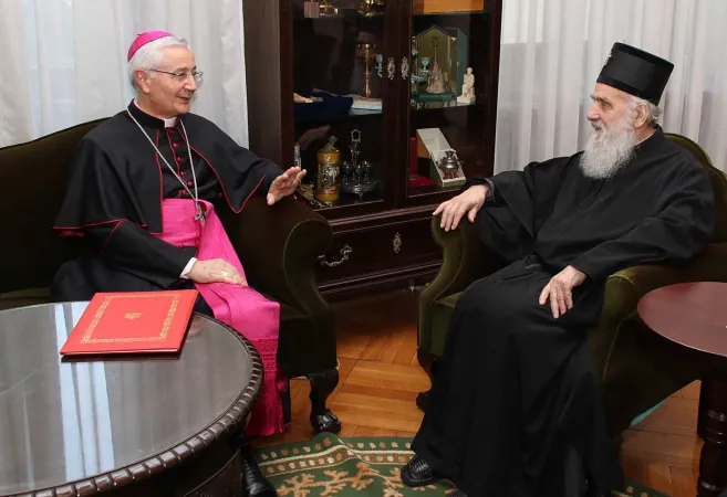 Suriani e Irenej | L'arcivescovo Suriani, nunzio apostolico in Serbia e il patriarca Irenej | pd