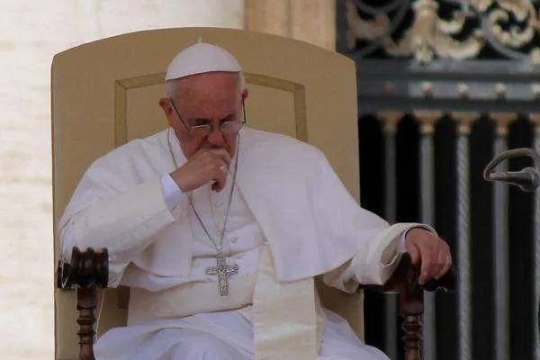 Papa Francesco | Una immagine di Papa Francesco durante una udienza generale  | Stephen Driscoll / CNA 