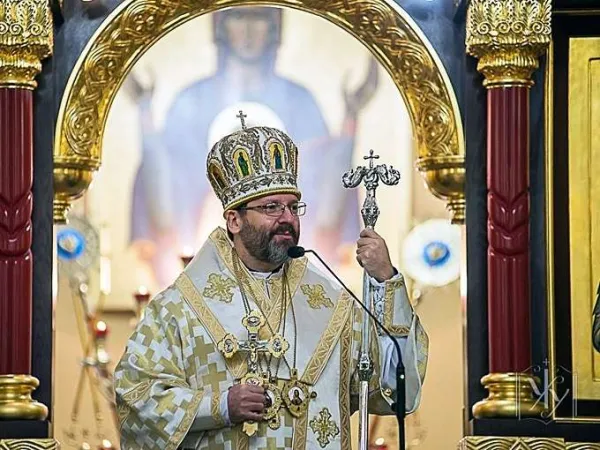 Sua Beatitudine Sviatoslav Shevchuk, arcivescovo maggiore della Chiesa Greco Cattolica Ucraina, durante una Divina Liturgia | UGCC