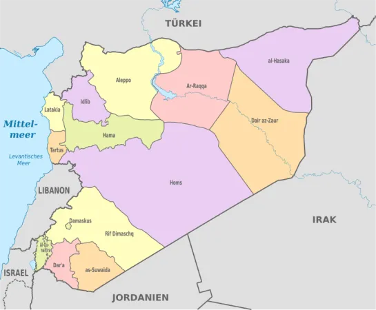 Mappa amministrativa della Siria |  | Wikicommons