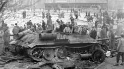 Un momento della rivolta di Budapest del 1956 / Wikimedia Commons