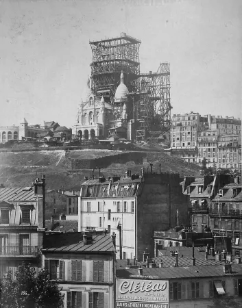 Basilica del Sacro Cuore, Parigi | La Basilica del Sacro Cuore a Montmartre durante la costruzione  | Archivio AHAP