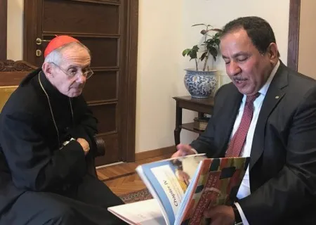 L'incontro tra il Cardinale Tauran e il Segretario generale del KAICIID Faisal bin Muammar, Vienna, 7 aprile 2017 | KAICIID