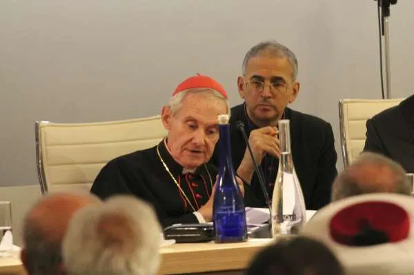 Cardinal Jean-Louis Tauran | il Cardinal Jean Louis Tauran, presidente del Pontificio Consiglio per il Dialogo Interreligioso, durante un convegno | Alan Holdren / CNA 