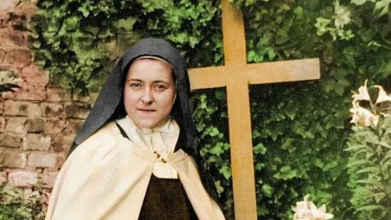 Una immagine colorata di Santa Teresa di Lisieux, dal sito cath.ch | cath.ch