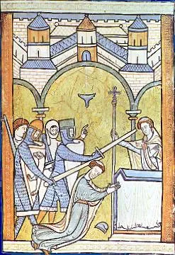 Una immagine ducentesca dell'uccisione di Tomas Becket |  | Wikipedia