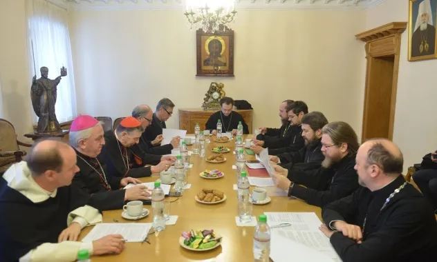 Un momento dell'incontro del tavolo tra Chiesa cattolica e Patriarcato di Mosca sulla cooperazione culturale, Mosca, 13 febbraio 2019 | mospat.ru