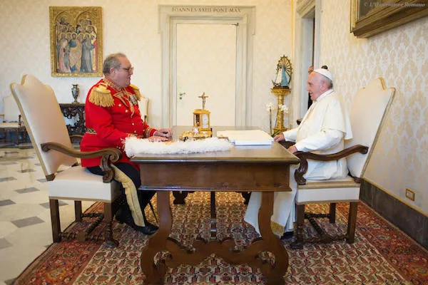 Papa Gran Maestro Ordine Malta | L'Udienza di questa mattina | Ordine di Malta