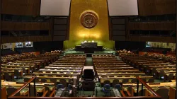 La sala dell'Assemblea Generale delle Nazioni Unite / UN