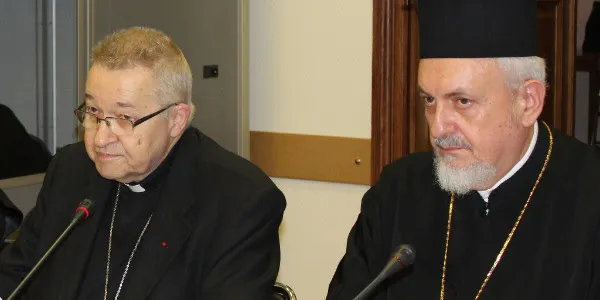 Il Cardinale Vingt Trois e il metropolita Emmanuel aprono il V Forum Europeo cattolico-ortodosso, Parigi, 9 gennaio 2016 | CCEE