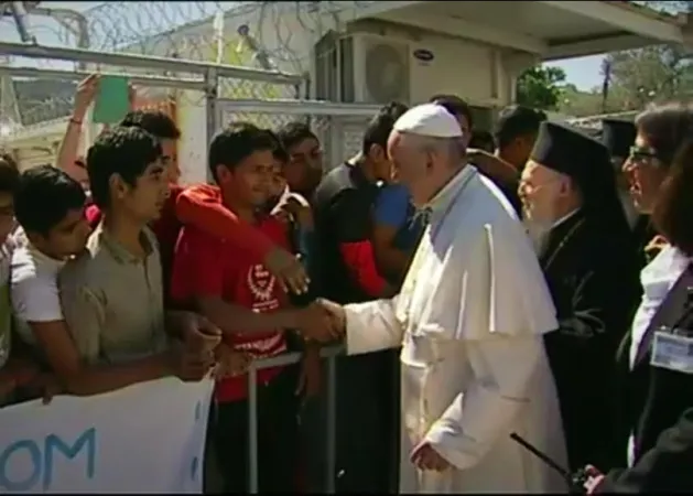 Il Papa nel campo profughi di Moira a Lesbo |  | CTV