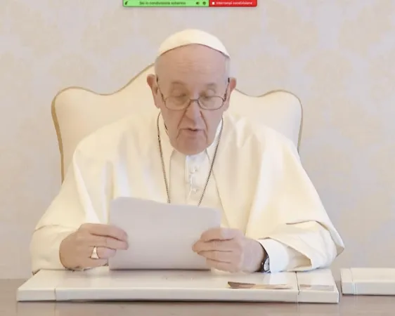 Papa Francesco nel videomessaggio |  | Vatican Media / ACI group