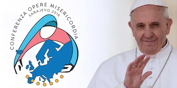 Europa e Opere di MIsericordia | Il logo del Convegno sulle Opere di Misericordia e una immagine di Papa Francesco  | CCEE