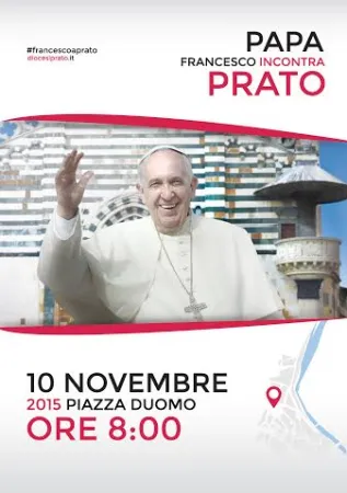 Il manifesto della visita del Papa a Prato |  | Diocesi di Prato