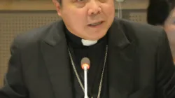 L'arcivescovo Bernardito Auza durante l'evento della Santa Sede sulla Colombia, 20 ottobre 2017 / Holy See Mission to United Nations