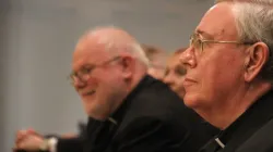 L'arcivescovo Jean Claude Hollerich, nuovo presidente del COMECE. Sullo sfondo, il Cardinale Reinhard Marx, presidente uscente / COMECE