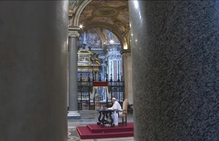Il Papa tiene la meditazione in Santa Maria Maggiore |  | CTV