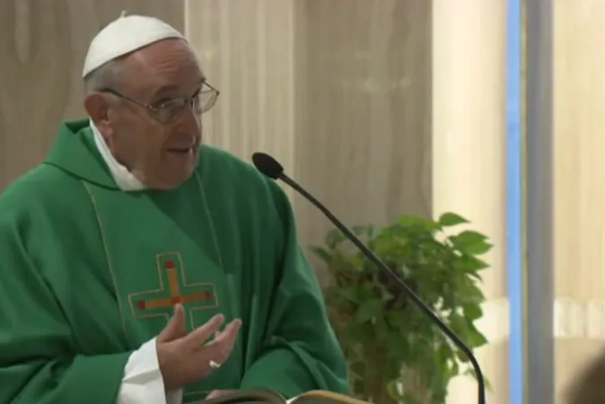 Papa Francesco | Papa Francesco durante una messa a Santa Marta | CTV