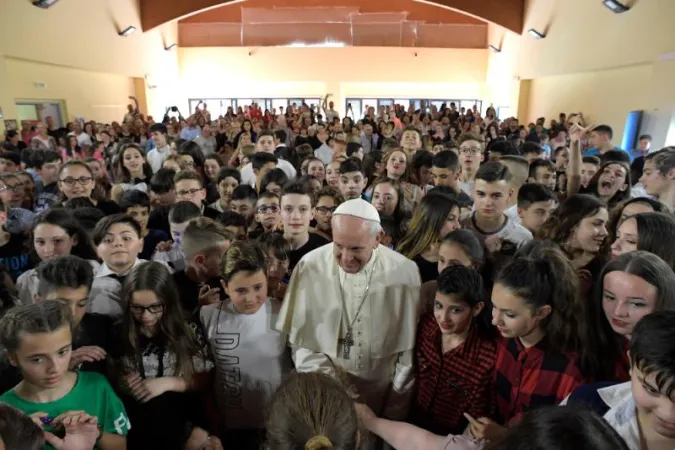 Il Papa all'Istituto Comprensivo Elisa Scala |  | Vatican Media, ACI Group