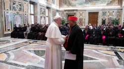 Papa Francesco incontra il Pontificio Collegio Etiopico in Sala Clementina, 11 gennaio 2020 / Vatican Media / ACI Group