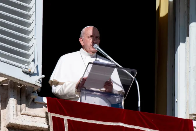 Papa Francesco durante un Angelus  | Vatican Media / ACI Group