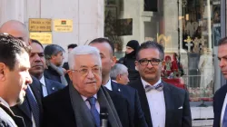Il presidente palestinese Abu Mazen dopo l'inaugurazione degli uffici della nuova ambasciata / Angela Ambrogetti / ACI Stampa 