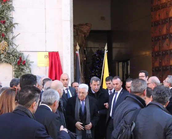 Abu Mazen | Il presidente palestinese Abu Mazen dopo l'inaugurazione degli uffici della nuova ambasciata | Angela Ambrogetti / ACI Stampa