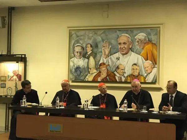 Presidenza CCEE | La conferenza stampa della presidenza CCEE dopo l'incontro con il Papa, Radio Vaticana, 18 maggio 2017 | AA / ACI Stampa