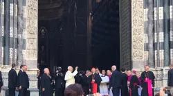 Papa Francesco incontra il clero nella Cattedrale di San Lorenzo, Genova, 27 maggio 2017 / Angela Ambrogetti / ACI Group