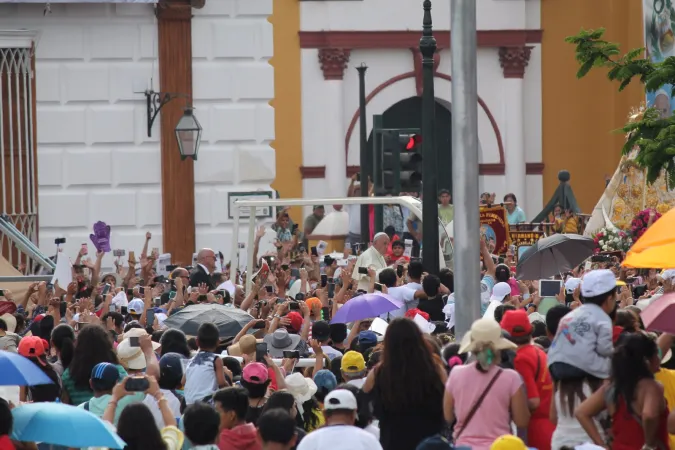 Papa Francesco in Plaza de Armas, Trujillo, 20 gennaio 2018 | Alvaro de Juana / ACI Group