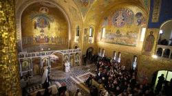 Papa Francesco, visita alla Basilica greco cattolica ucraina di Santa Sofia, Roma, 28 gennaio 2018 / Daniel Ibanez / ACI Group