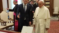 Papa Francesco e il Primo Ministro Austriaco Sebastian Kurz / Elise Harris / CNA