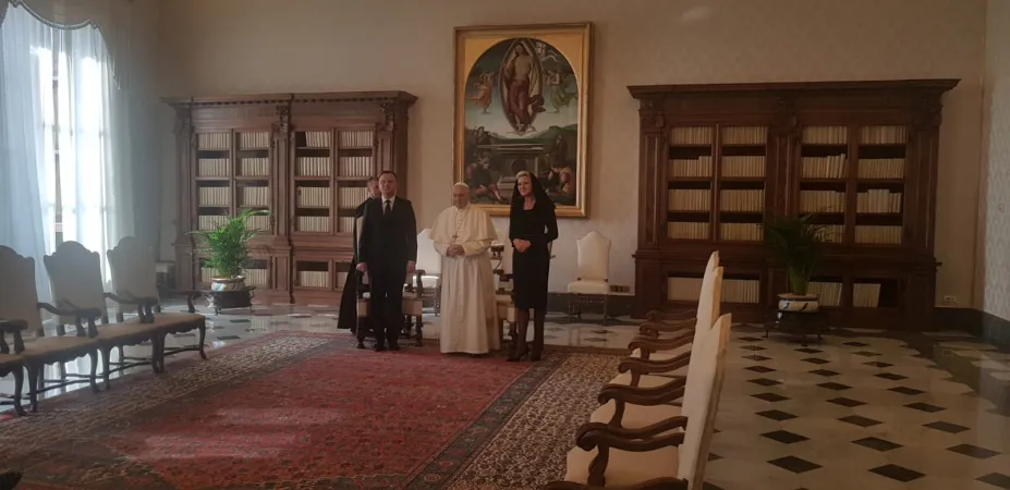 Papa Francesco e il presidente Duda | Papa Francesco e il presidente Duda, Palazzo Apostolico Vaticano, 15 ottobre 2018 | AG / ACI Group