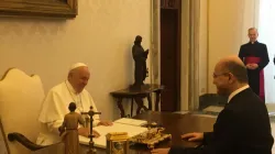 Papa Francesco e il presidente Salih, Palazzo Apostolico Vaticano, 24 novembre 2018 / Pool Media / Holy See Press Office