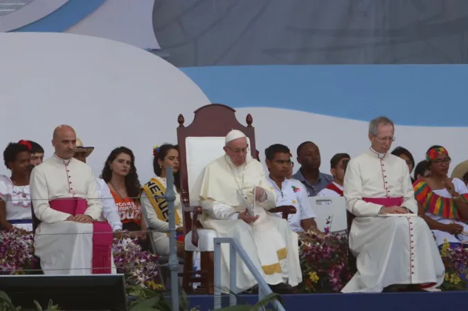 Papa Francesco durante la Via Crucis della GMG di Panama 2019 | Daniel Ibanez / ACI Group
