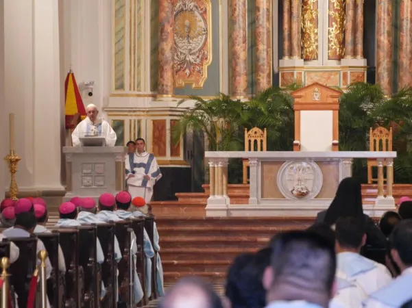 Papa Francesco a Panama | Papa Francesco pronuncia l'omelia nella Cattedrale di Santa Maria La Antigua, Panama, 26 gennaio 2019 | Pool VAMP