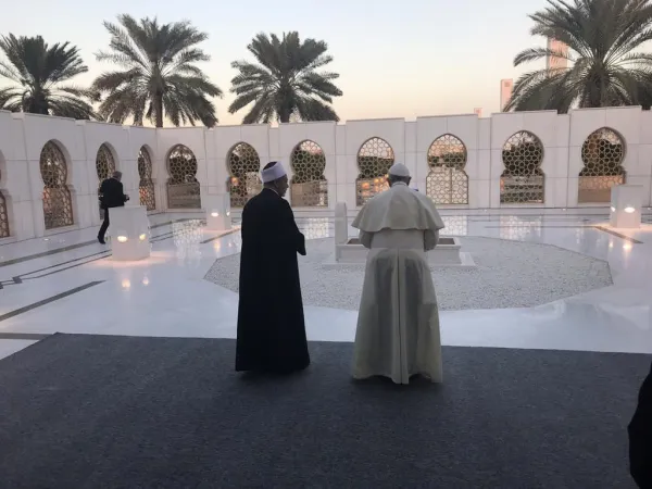 Papa Francesco e il Grande Imam di al Azhar | Papa Francesco e il Grande Imam di al Azhar alla Tomba del Fondatore degli Emirati Arabi Uniti, 4 febbraio 2019  | Vatican Media / ACI Group