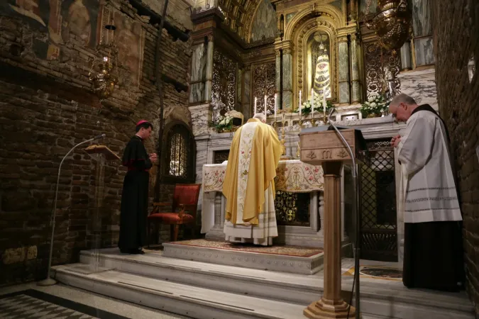 Papa Francesco a Loreto | Papa Francesco celebra la Messa nella Santa Casa di Loreto, Loreto, 25 marzo 2019  | Daniel Ibanez / ACI Group