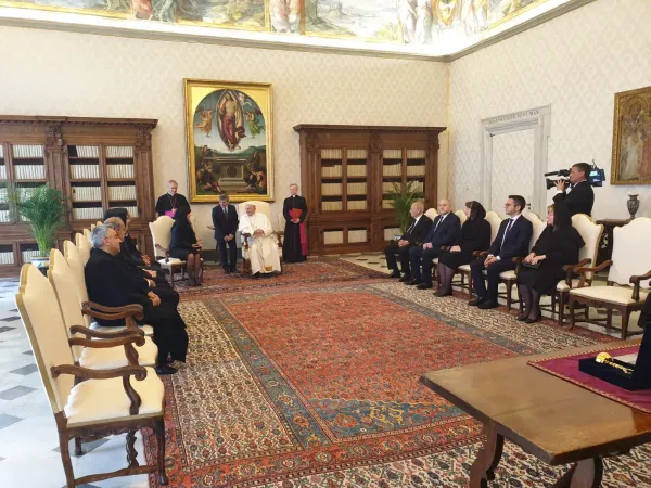 Papa Francesco incontra la delegazione della Bulgaria del Nord per la festa dei Santi Cirillo e Metodio, Palazzo Apostolico Vaticano, 24 maggio 2019  | AG / ACI Group