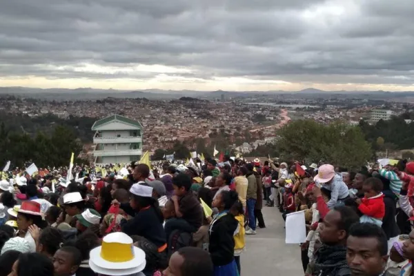 Il cantiere di Mahatazana in attesa di Papa Francesco, che ha pregato per i lavoratori, Antananarivo, 8 settembre 2019 / Edward Pentin / ACI Group
