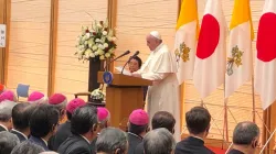 Papa Francesco al Kantei tiene il discorso alle autorità civili e diplomatiche del Giappone, Tokyo, 25 novembre 2019 / Pool VAMP