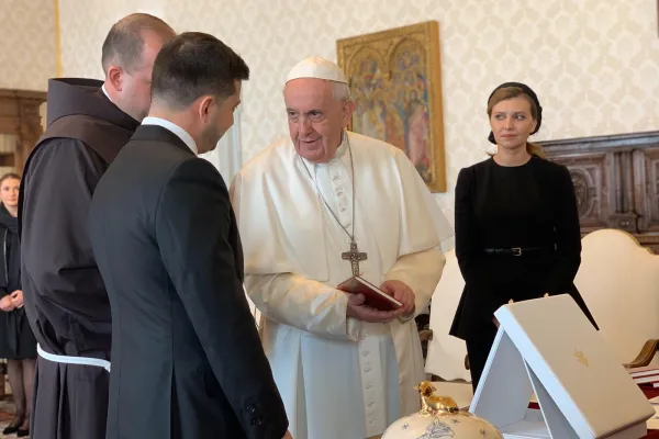 Papa Francesco incontra il presidente Zelensky, Palazzo Apostolico Vaticano, 8 febbraio 2020 / AIGAV Pool