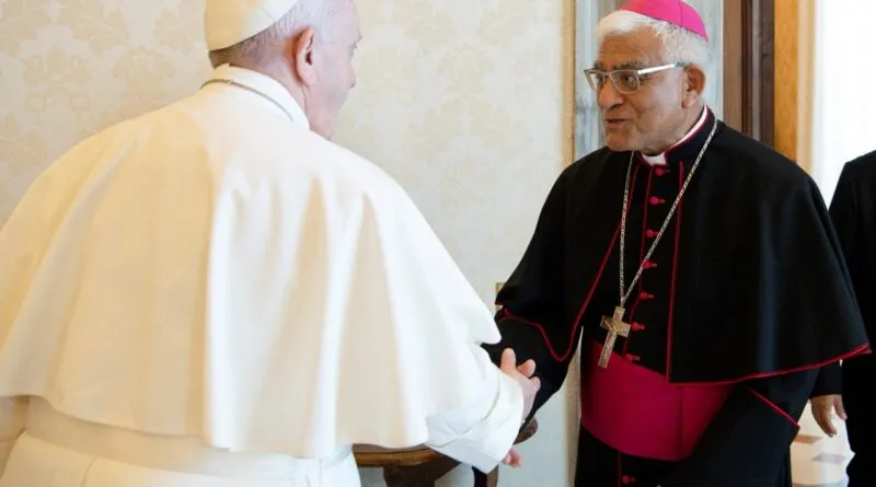 Monsignor Miguel Cabrejos Vidarte saluta il Papa  |  | CELAM