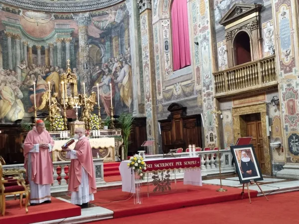 Cardinale Pell, Madre Angelica | Il Cardinale Pell celebra la Messa in ricordo di Madre Angelica, chiesa di Santo Spirito in Sassia, Roma, 27 marzo 2022 | AG / ACI Group