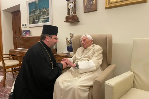 Benedetto XVI riceve nel Monastero Mater Ecclesiae Sua Beatitudine Sviatoslav Shevchuk, 9 novembre 2022 / Arcivescovado maggiore Chiesa Greco Cattolica Ucraina