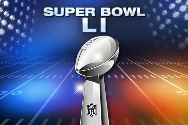 Il logo del 51esimo Superbowl, giocato da New England Patriots e Atlanta Falcons / PD