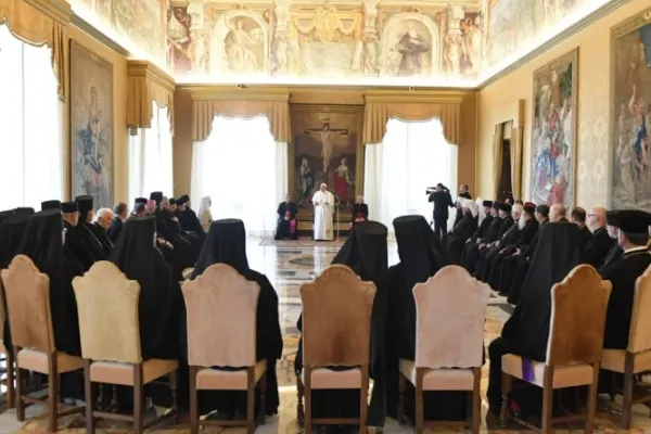Papa Francesco incontra i vescovi del sinodo greco cattolico ucraino, settembre 2019 / Vatican Media / ACI Group