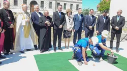La posa della prima pietra del Mindszentyneum / PD